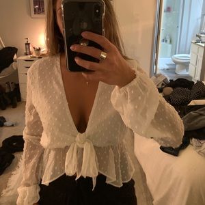Eight Paris white tie top